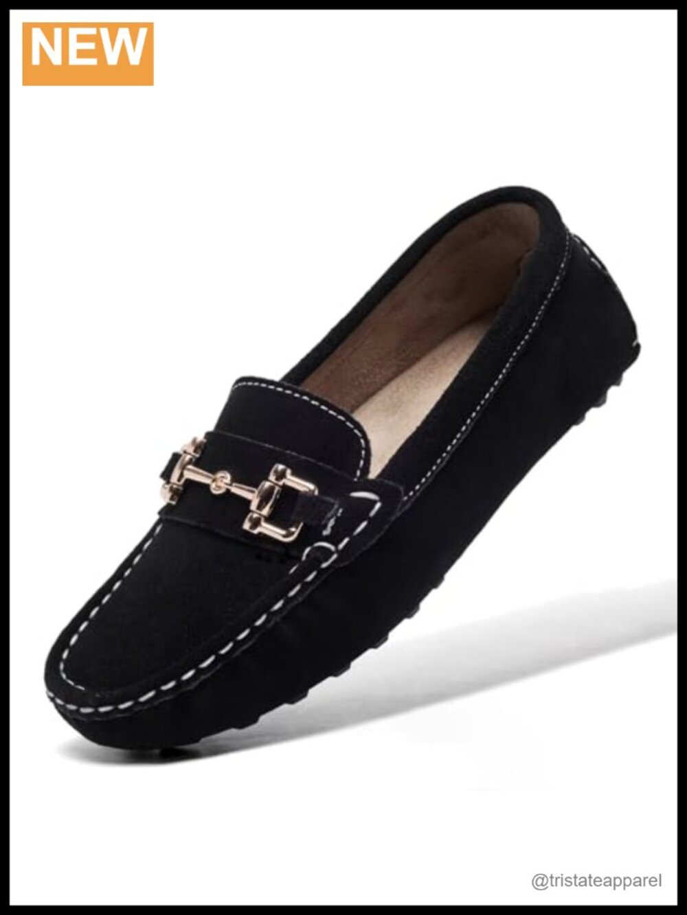 Suede Leather Penny Loafers Slip-On Driving Flats